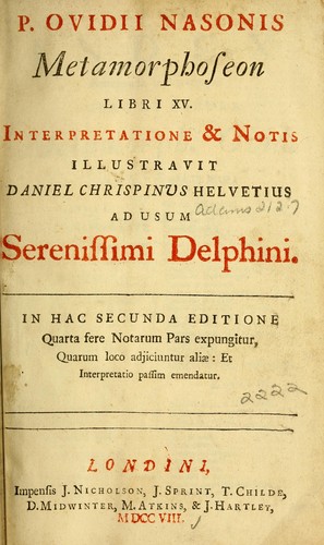 Metamorphoses cover
