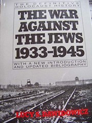 The war against the Jews, 1933-1945 cover