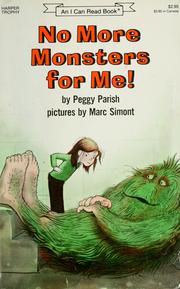 No More Monsters for Me! cover