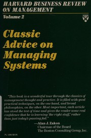 Harvard business review -- on management cover