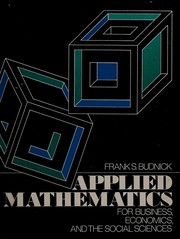 Applied mathematics for business, economics, and the social sciences cover