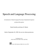 Speech and language processing cover