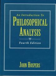 An introduction to philosophical analysis cover