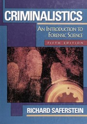 Criminalistics cover