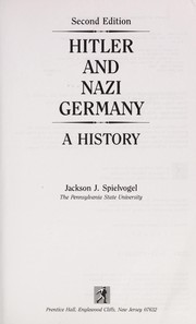 Hitler and Nazi Germany cover