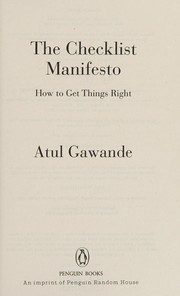 The Checklist Manifesto cover