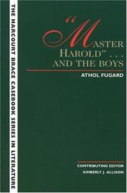 "Master Harold"-- and the boys cover