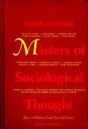 Masters of sociological thought cover