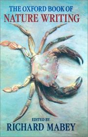 The Oxford Book of Nature Writing cover