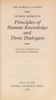 A Treatise Concerning the Principles of Human Knowledge cover