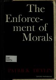 The enforcement of morals cover