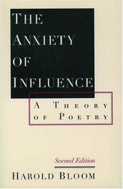 The anxiety of influence cover