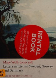 Letters written during a short residence in Sweden, Norway, and Denmark cover