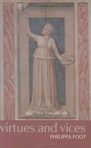 Virtues and vices and other essays in moral philosophy cover