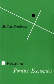 Essays in positive economics cover