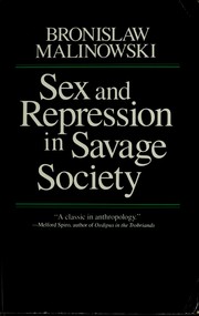 Sex and repression in savage society cover