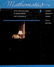 Mathematics; with applications in management and economics cover