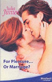 For Pleasure...Or Marriage? cover
