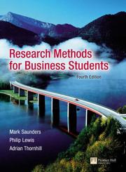 Research methods for business students cover