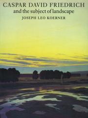 Caspar David Friedrich and the Subject of Landscape cover