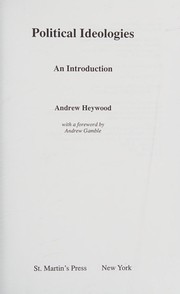 Political Ideologies cover