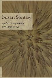 Against Interpretation cover