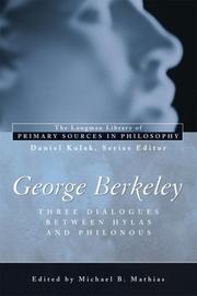 Three dialogues between Hylas and Philonous cover