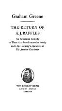 The return of A. J. Raffles cover