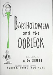 Bartholomew and the oobleck cover