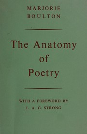 The anatomy of poetry cover