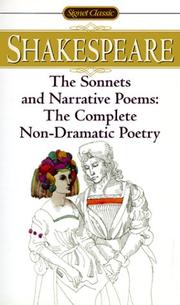 Poems (Lover's Complaint / Passionate Pilgrim / Phoenix and the Turtle / Rape of Lucrece / Sonnets / Venus and Adonis) cover