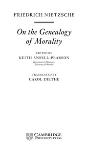 Zur Genealogie der Moral cover