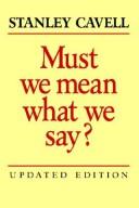 Must we mean what we say? cover