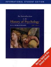 An introduction to the history of psychology cover