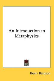 An introduction to metaphysics cover