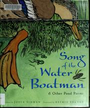 Song of the water boatman cover
