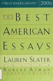 Best American essays 2006 cover