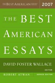 The Best American essays 2007 cover