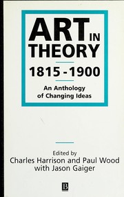 Art in theory, 1815-1900 cover