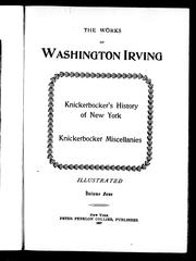 The works of Washington Irving cover