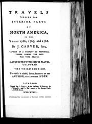 Travels through the interior parts of North America, in the years 1766, 1767, and 1768 cover