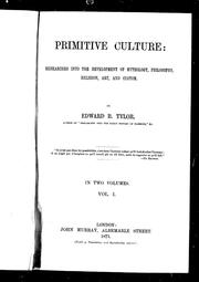 Primitive culture cover