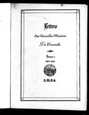 Letters from missions (North America). cover