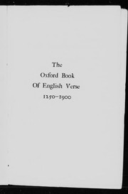 The Oxford Book of English Verse cover