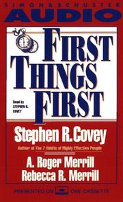 First thing first cover