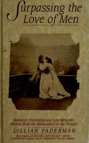 Surpassing the Love of Men cover