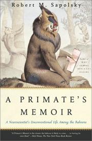 A primate's memoir cover