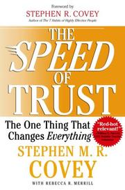 The SPEED of Trust cover