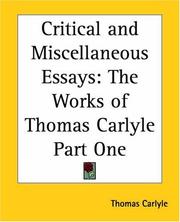 Critical and Miscellaneous Essays cover