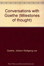 Conversations of Goethe with Eckermann and Soret cover